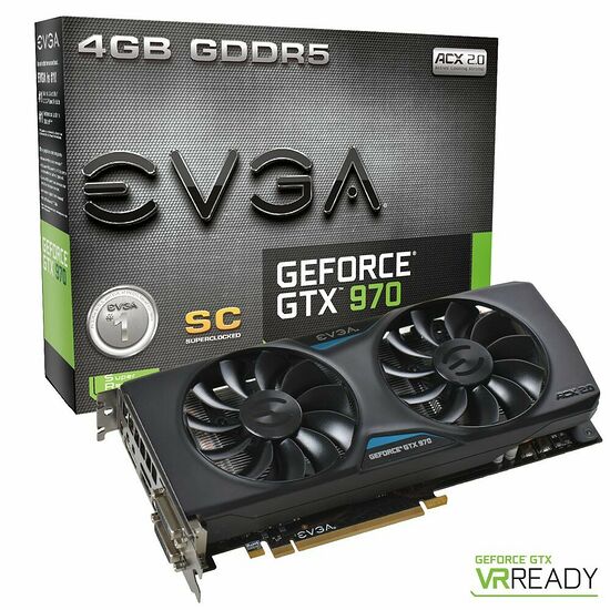 EVGA GeForce GTX 970 SuperClocked GAMING ACX 2.0, 4 Go