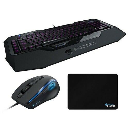 Pack gaming Roccat, Isku FX (AZERTY) + Kone XTD + Tapis de souris Hiro