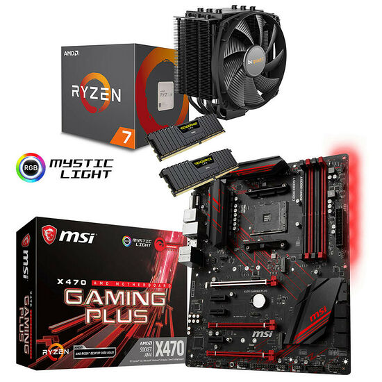 Kit évo AMD Ryzen 7 2700 + MSI X470 GAMING PLUS + Dark Rock 4 + 16 Go