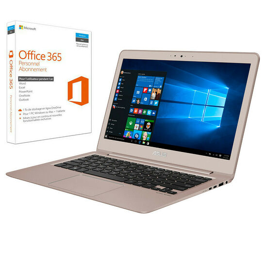 Asus ZenBook UX330UA-FC004T Or rose + Microsoft Office 365 Personnel (1 an)