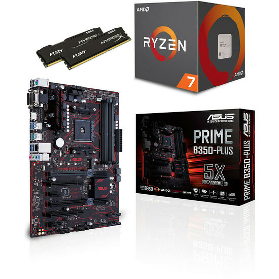 Kit d'évo AMD Ryzen 7 1700 (3.0 GHz) + Asus PRIME B350-PLUS + 16 Go