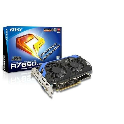 Carte graphique MSI Radeon HD 7850 OC Power Edition 2GD5/OC, 2 Go