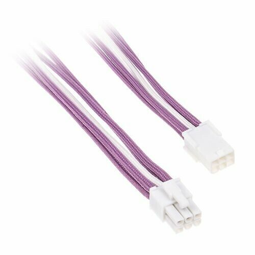 Câble rallonge gainé PCI-E 6 broches BitFenix Alchemy, 45 cm, Violet/Blanc