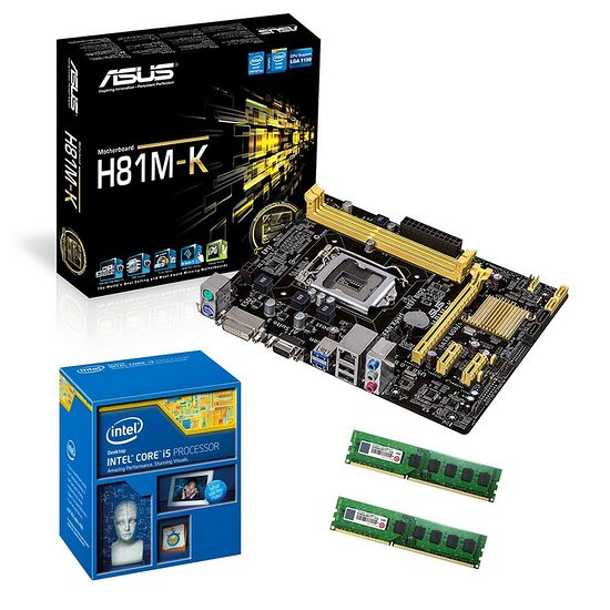 Kit d'évolution Intel Core i5 4570 (3.2 GHz) + Asus H81M-K + 8 Go
