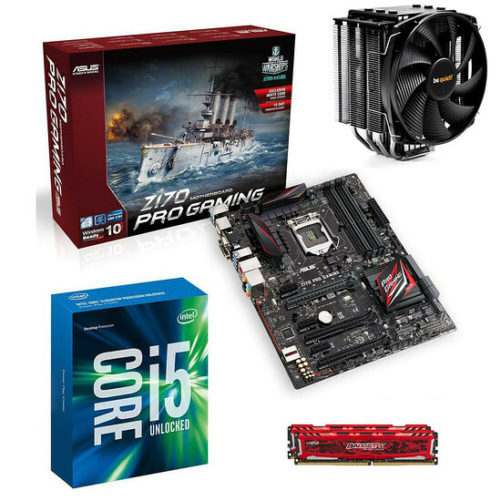 Kit d'évo Intel Core i5-6600K + Dark Rock 3 + Asus Z170 PRO GAMING + 16 Go