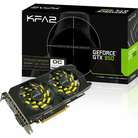 KFA2 GeForce GTX 950 Black OC Sniper, 2 Go