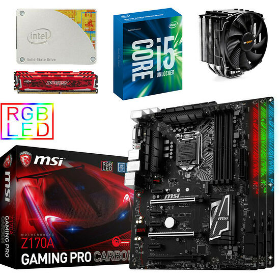 Kit évo i5-6600K + MSI Z170A GAMING PRO CARBON + Dark Rock 3 + SSD 240 Go + 8 Go