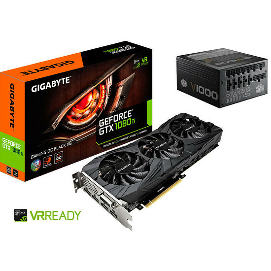 Gigabyte GeForce GTX 1080 Ti Gaming OC Black, 11 Go + Alimentation 1000W
