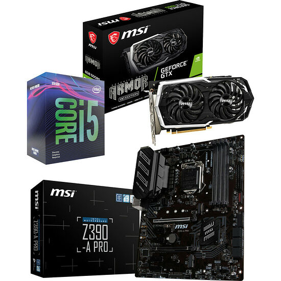 Kit évo Core i5 9400F + Z390-A PRO + GeForce GTX 1660 ARMOR 6 Go