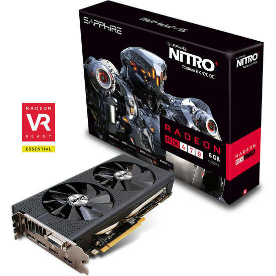 Sapphire Radeon RX 470 NITRO+ OC (UEFI / Backplate), 8 Go