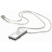 Clé USB 2.0 JetFlash V90 style métal nacré avec chaîne, 2 Go, Transcend