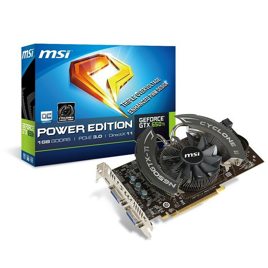 Carte graphique MSI GeForce GTX 650 Ti OC, 1 Go