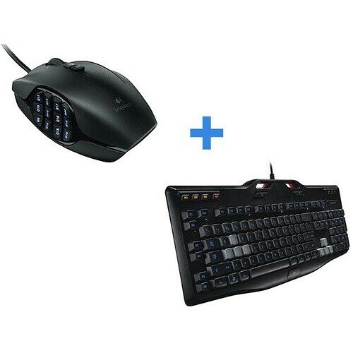 Pack Gaming Logitech, Clavier Gamer G105 + Souris G600 MMO Black