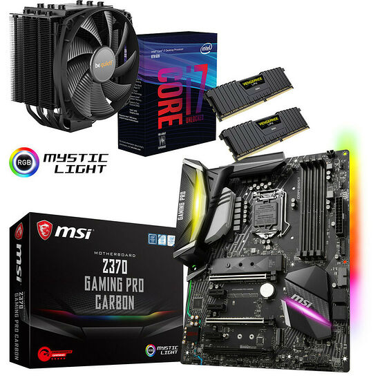 Kit d'évo Core i7-8700K + MSI Z370 GAMING PRO CARBON + Dark Rock 4 + 16 Go