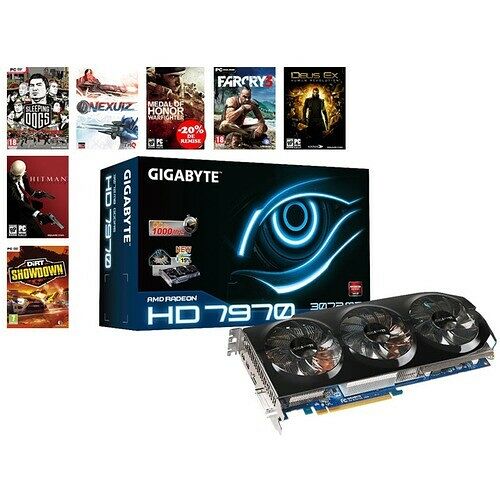 Carte graphique Gigabyte Radeon HD 7970 OC, 3 Go + Pack de 6 jeux AMD offert
