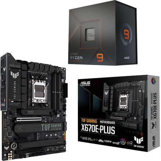 Duo AMD Ryzen 9 7900X + Asus TUF GAMING X670E-PLUS