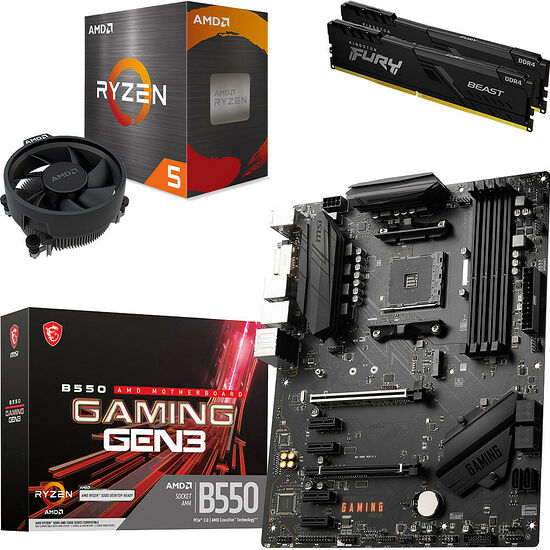 Kit évo Ryzen 5 5500 + B550 GAMING Gen3 + 16 Go