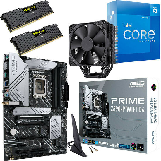 Kit évo Core i5-12600K + PRIME Z690-P WIFI DDR4 + NH-U12S + 32 Go