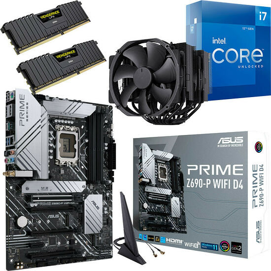 Kit évo Core i7-12700K + PRIME Z690-P WIFI DDR4 + NH-D15 + 32 Go