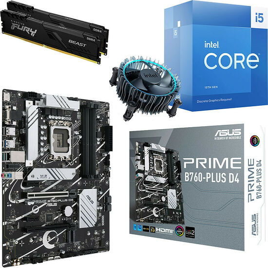 Kit évo Core i5-13400F + PRIME B760-PLUS DDR4 + 16 Go