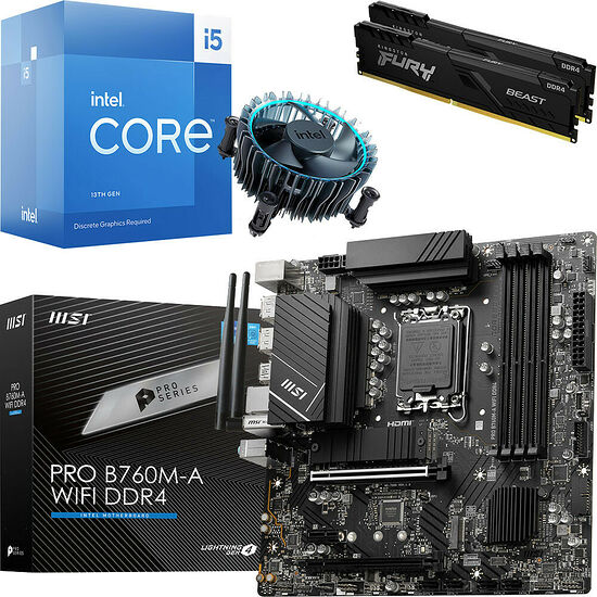 Kit évo Core i5-13400F + PRO B760M-A WIFI DDR4 + 16 Go