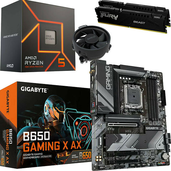 Kit évo Ryzen 5 7600 + B650 GAMING X AX + 32 Go
