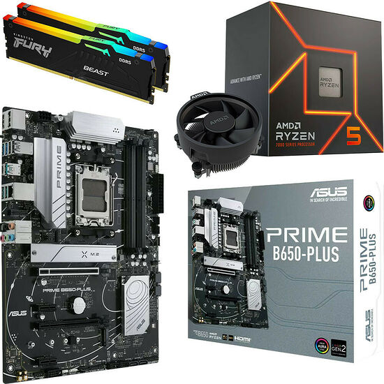 Kit évo Ryzen 5 7600 + PRIME B650-PLUS + 16 Go