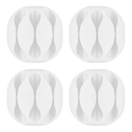 Goobay 3-Slot Cable Management (lot de 4) Blanc