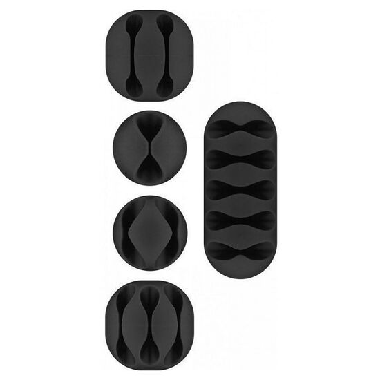 Goobay Set Cable Management (lot de 5) Noir