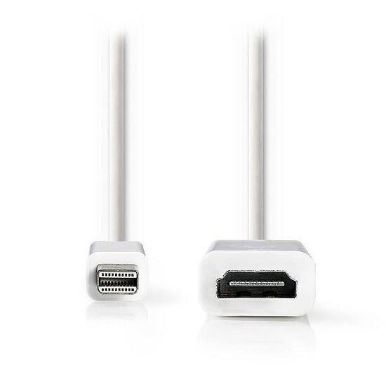 Nedis Cable Mini DisplayPort / HDMI - Blanc - 20 cm