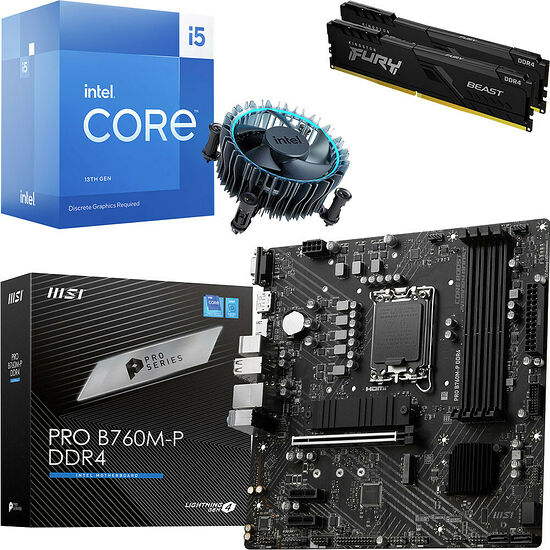 Kit évo Core i5-13400F + B760M-P DDR4 + 16 Go
