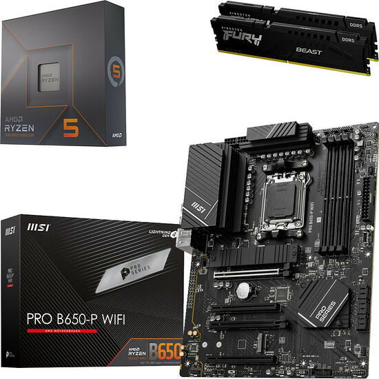 Kit évo Ryzen 5 7600X + PRO B650-P WIFI + 32 Go