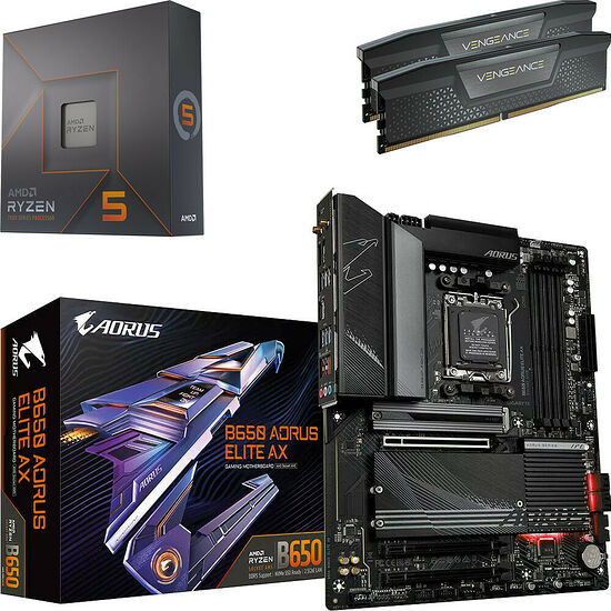 Kit évo Ryzen 5 7600X + B650 AORUS ELITE AX + 32 Go