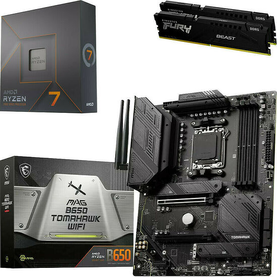 Kit évo Ryzen 7 7700X + B650 Tomahawk WIFI + 32 Go