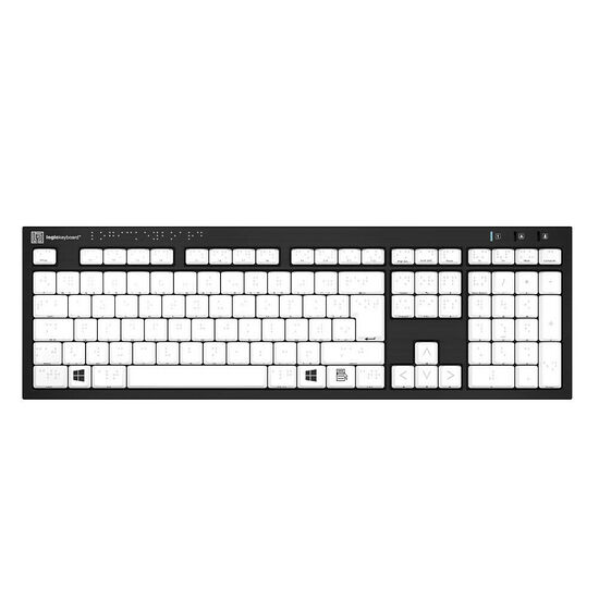 LogicKeyboard Braille - PC Nero Slim Line Keyboard (AZERTY)
