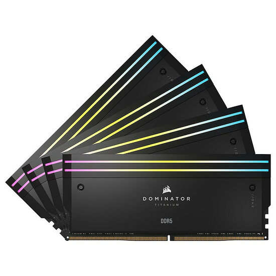 DDR5 Corsair Dominator Titanium RGB - 96 Go (4 x 24 Go) 6400 MHz - CAS 32