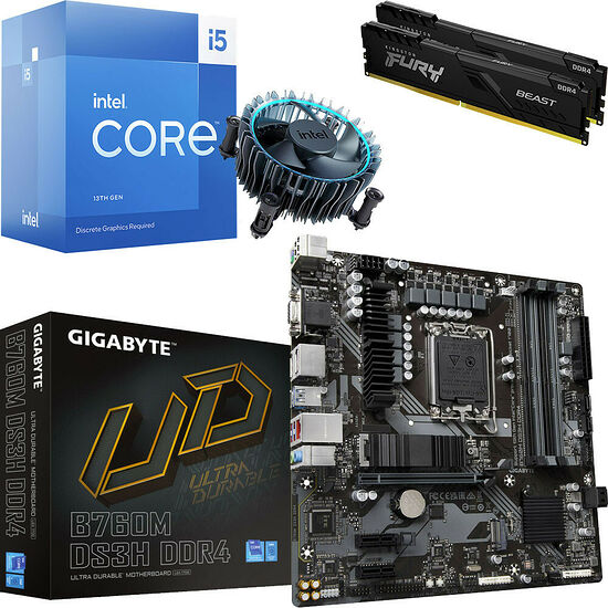 Kit évo Core i5-13400F + B760M DS3H DDR4 + 16 Go
