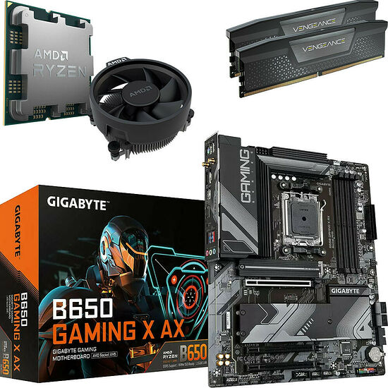 Kit évo Ryzen 5 7500F + B650 GAMING X AX + 32 Go