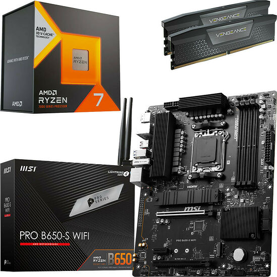 Kit évo Ryzen 7 7800X3D + PRO B650-S WIFI + 32 Go