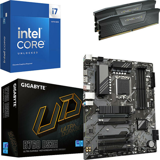 Kit évo Core i7-14700KF + B760 DS3H + 32 Go