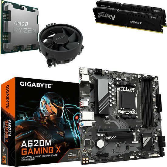 Kit évo Ryzen 5 7500F + A620M GAMING X + 32 Go