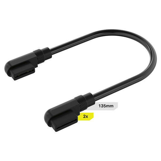 Corsair iCue Link - Câbles slim coudés 135 mm