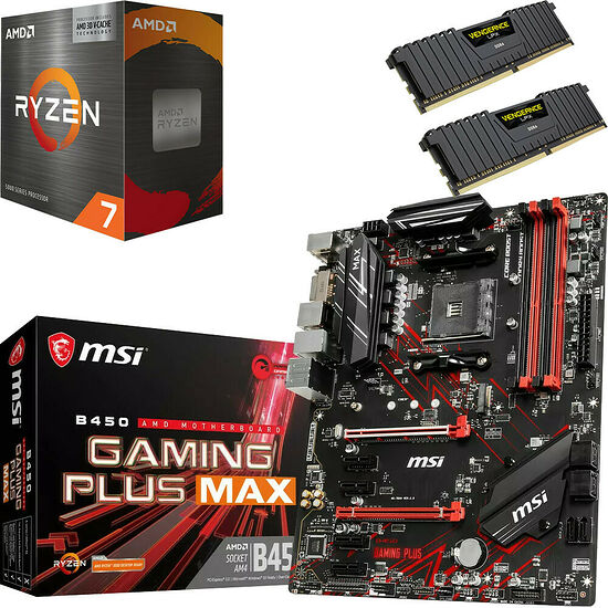 Kit évo Ryzen 7 5700X3D + B450 GAMING PLUS MAX + 32 Go