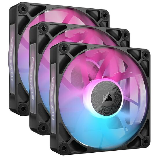 Corsair iCue Link RX120 RGB Kit de démarrage Noir - 120 mm (Pack de 3)