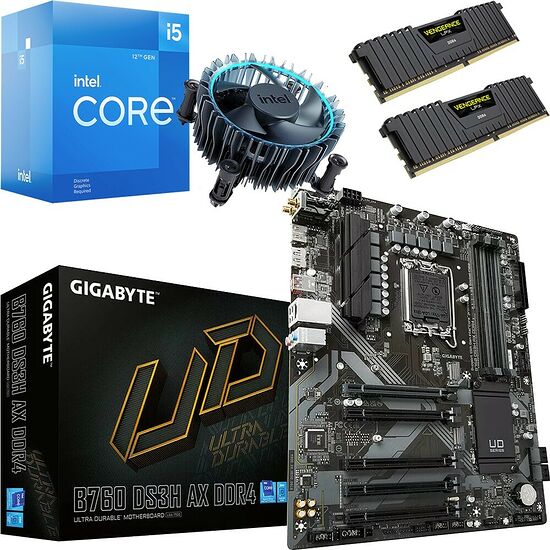 Kit évo Core i5-12400F + B760 DS3H AX DDR4 + 32 Go