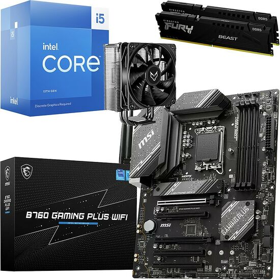Kit évo Core i5-13400F + B760 GAMING PLUS WIFI + VT120 + 32 Go
