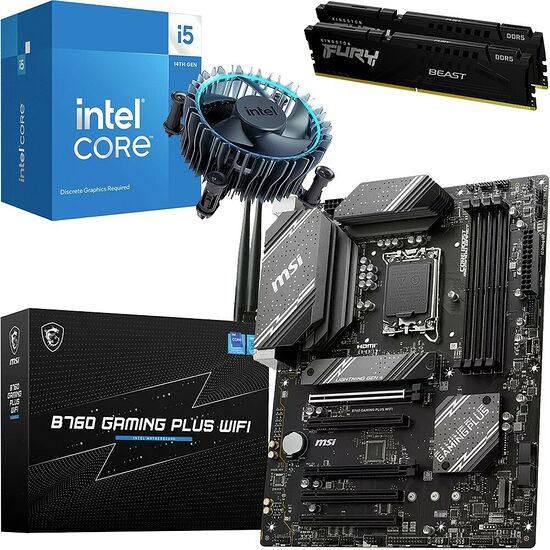 Kit évo Core i5-14400F + B760 GAMING PLUS WIFI + 32 Go