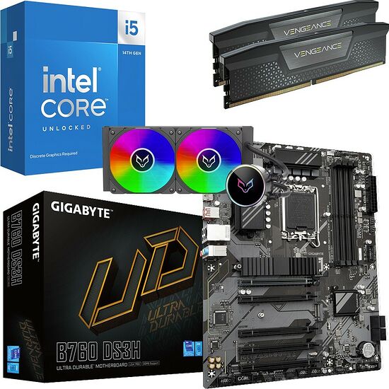 Kit évo Core i5-14600KF + B760 DS3H + XT240 ARGB + 32 Go
