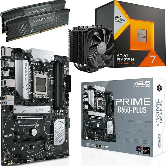 Kit évo Ryzen 7 7800X3D + PRIME B650-PLUS + Dark Rock 4 + 32 Go