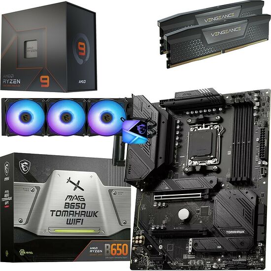 Kit évo Ryzen 9 7900X + B650 Tomahawk WIFI + C360 + 32 Go
